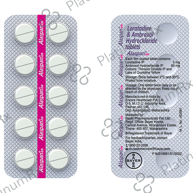 Alaspan AM 60/5mg Tablet 10s