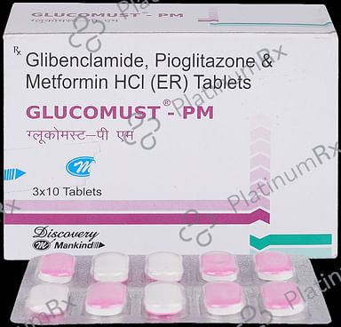 Glucomust PM 5/500/15mg Tablet ER 10s