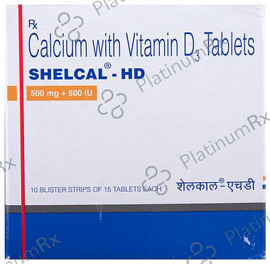 Shelcal HD 500mg/500IU Tablet 15s