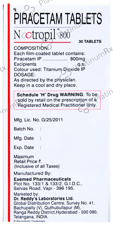 Nootropil 800mg Tablet 30s
