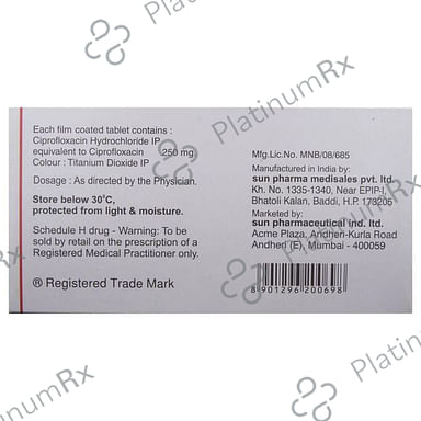 Cifran 250mg Tablet 10s