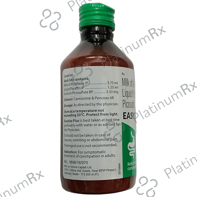 Easylax Plus Oral Emulsion Peppermint Syrup 170ml