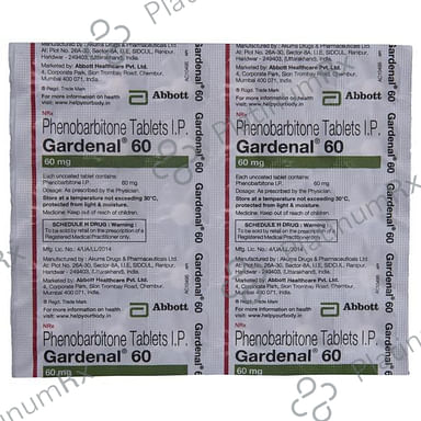 Gardenal 60 Tablet 100 Tablet