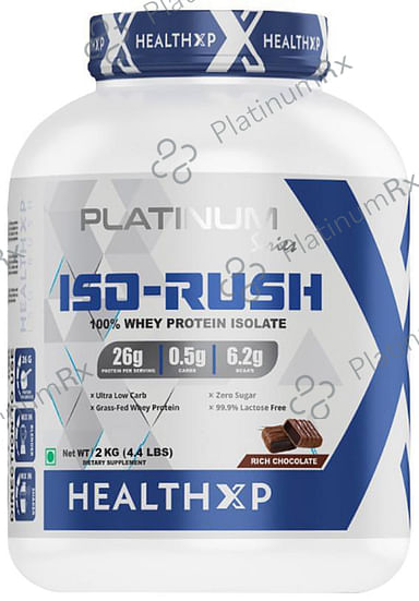 HealthXP Iso-Rush 100% Whey Protein Isolate Rich Chocolate 2 kg