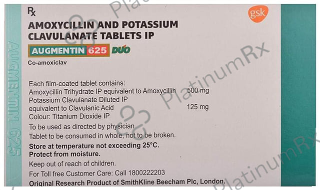 Augmentin Duo 625mg Tablet 10s