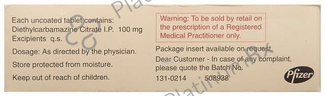 Hetrazan 100mg Tablet 30s