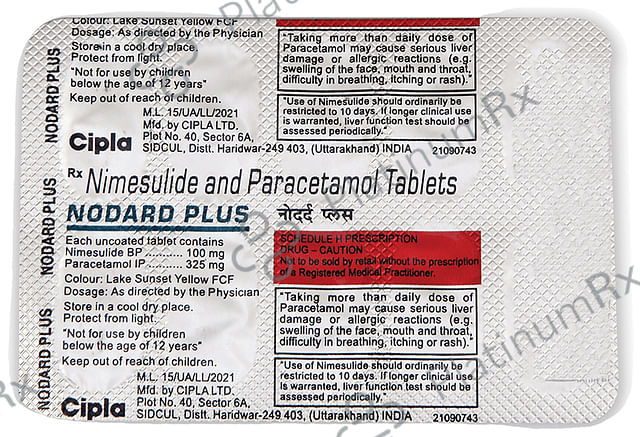 Nodard Plus 100/325mg Tablet 10s