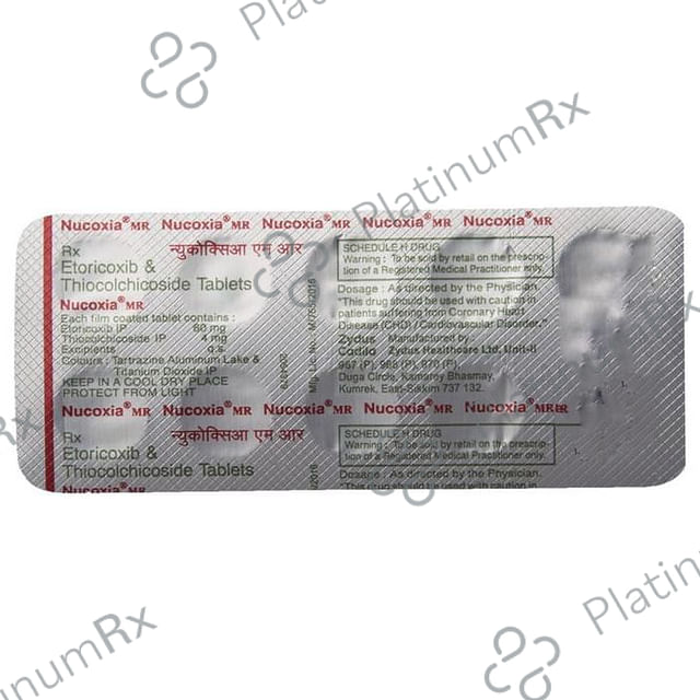 Nucoxia MR 60/4mg Tablet 10s