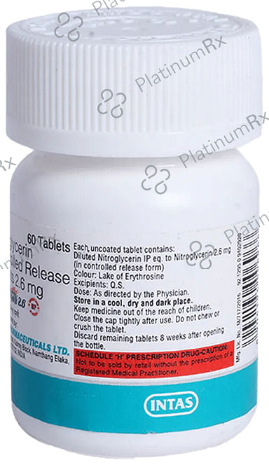 Monit GTN 2.6mg Tablet CR 60s