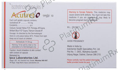 Acutret 10mg Capsule 10s