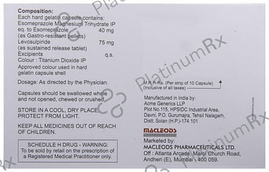 Esofine LS 75/40mg Capsule SR 10s