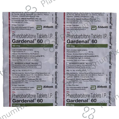 Gardenal 60 Tablet 100 Tablet