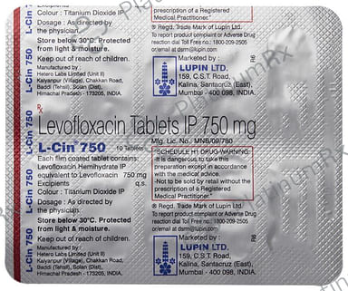 L Cin 750mg Tablet 10s