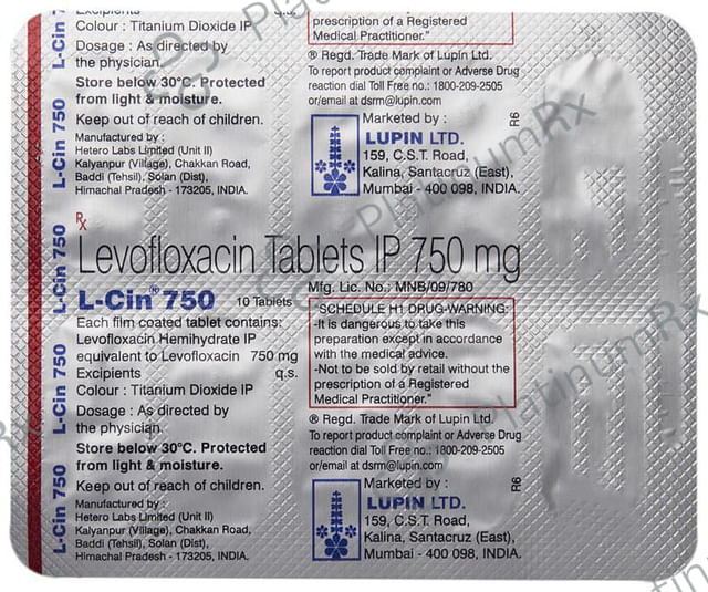 L Cin 750mg Tablet 10s