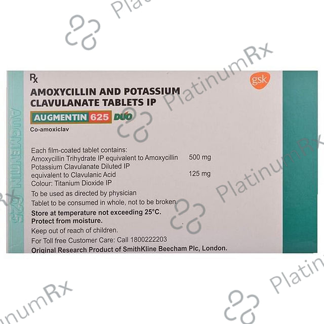 Augmentin Duo 625mg Tablet 10s