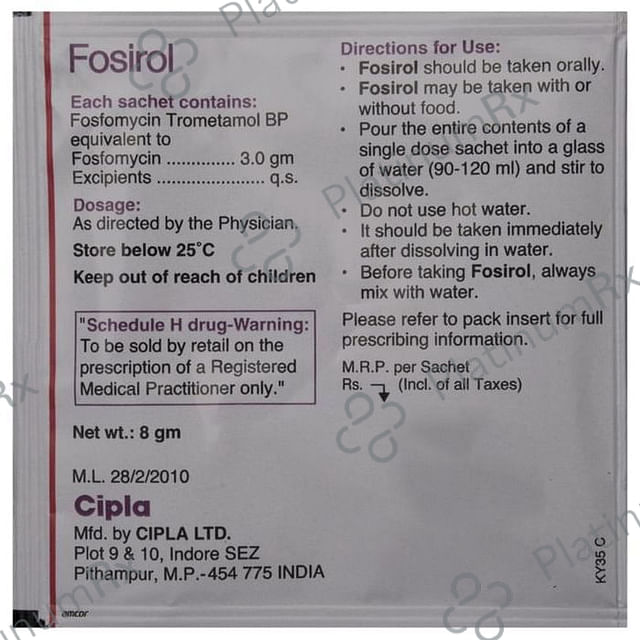 Fosirol 3mg Powder 8gm