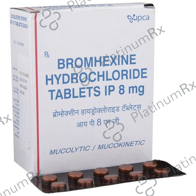 Bromhexine Hydrochloride 8mg Tablet 10s