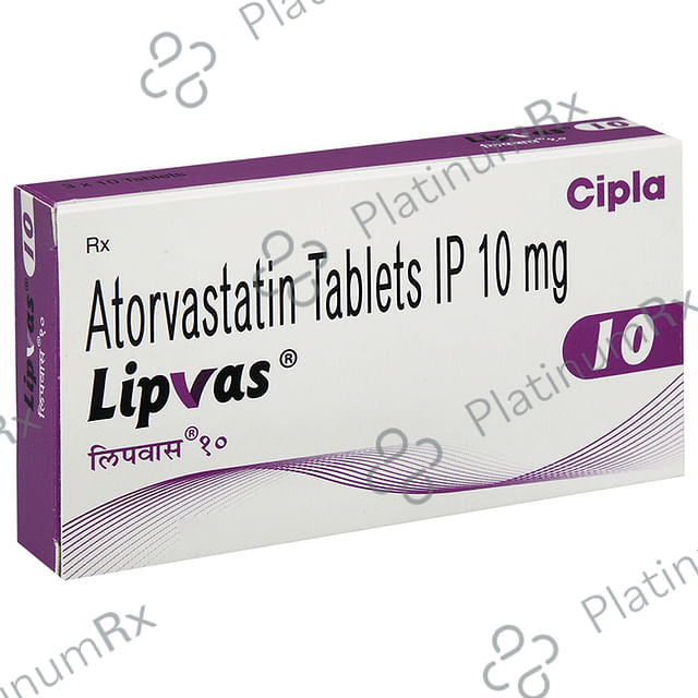 Lipvas 10mg Tablet 10s