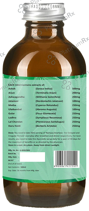Namyaa Anartava for Delayed & Irregular Periods Syrup 500 ml