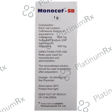 Monocef SB 1.5gm Injection 1s
