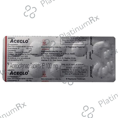 Aceclo 100mg Tablet 10s