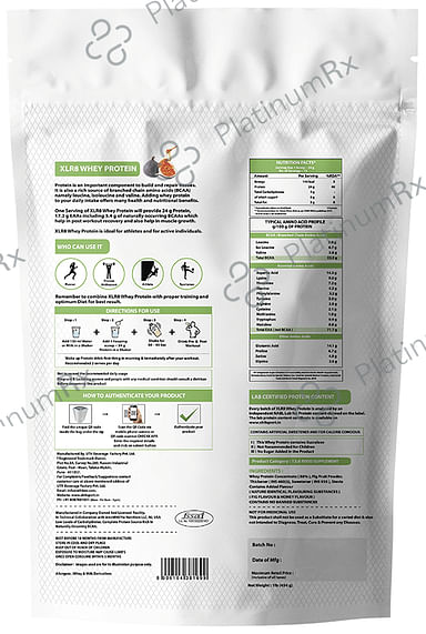 XLR8 Sports Nutrition Whey Protein Instantised Whey Protein Concentrate Figs & Honey 1 lb