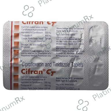 Cifran CT 500/600mg Tablet 10s