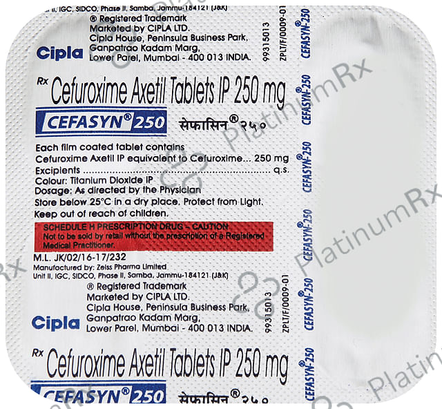 Cefasyn 250mg Tablet 4s
