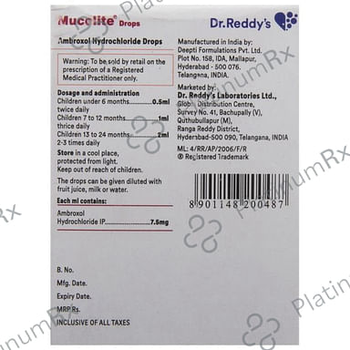Mucolite 7.5mg Drops 15ml