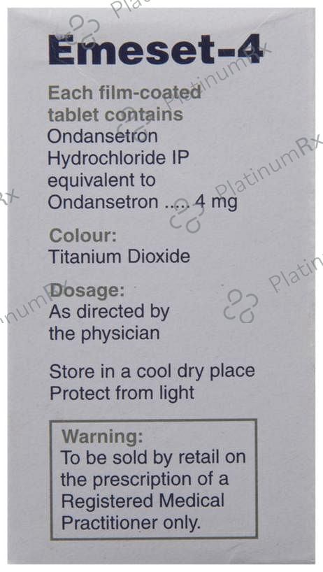 Emeset 4mg Tablet 10s