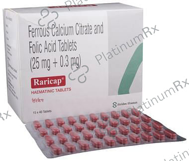 Raricap 25mg/300mcg Tablet 40s