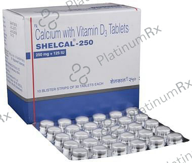 Shelcal 250mg/125IU Tablet 30s