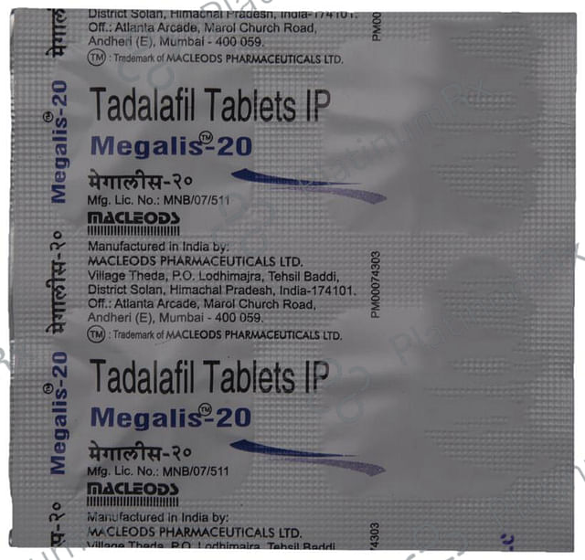 Megalis 20mg Tablet 4s