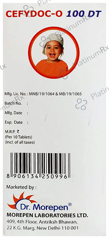 Cefydoc-O 100mg DT Tablet 10s