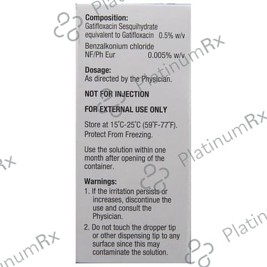 Zymaxid 0.5% Ophthalmic Solution 1s