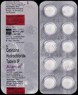 Allercet 10mg Tablet 10s