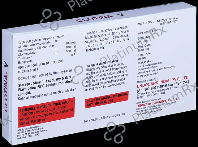 Clotina-V Vaginal Suppository 3 Vaginal Suppository