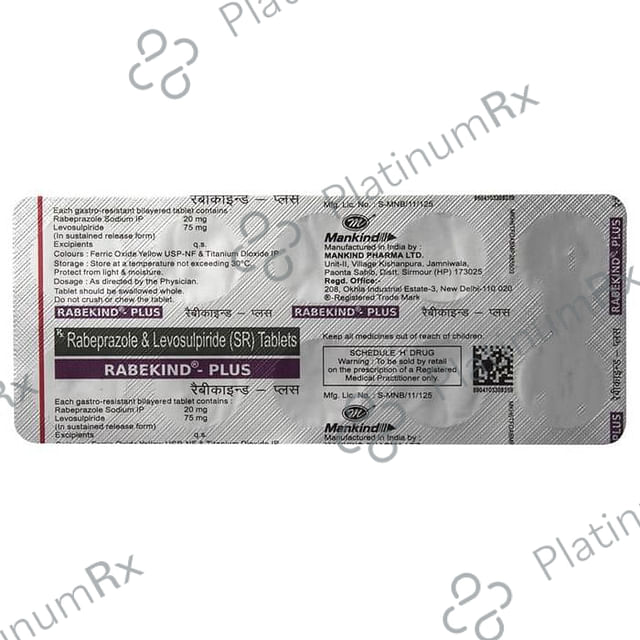 Rabekind Plus 75/20mg Tablet SR 10s