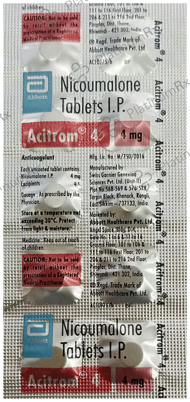 Acitrom 4mg Tablet 10s