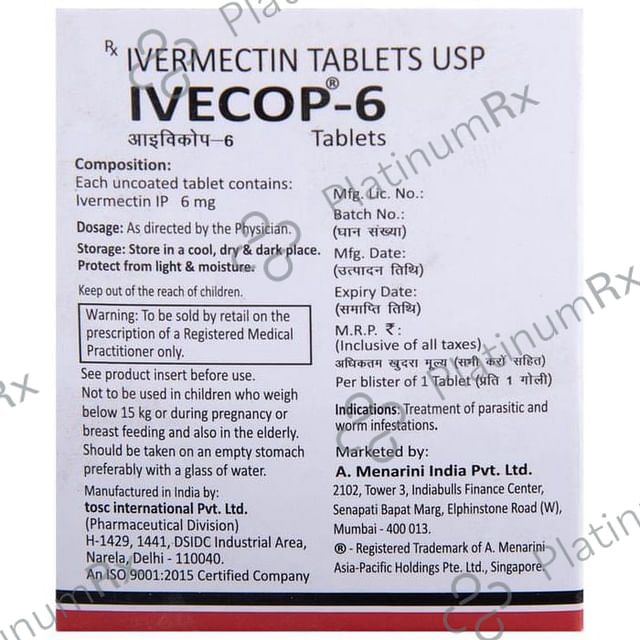 Ivecop 6mg Tablet 1s