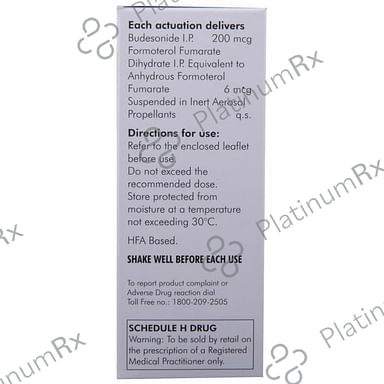 Budamate 6/200mcg Transhaler 120MDI