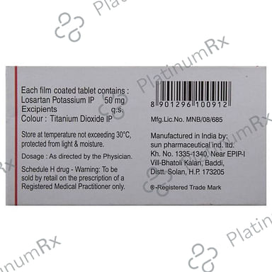 Losartan 50mg Tablet 10s