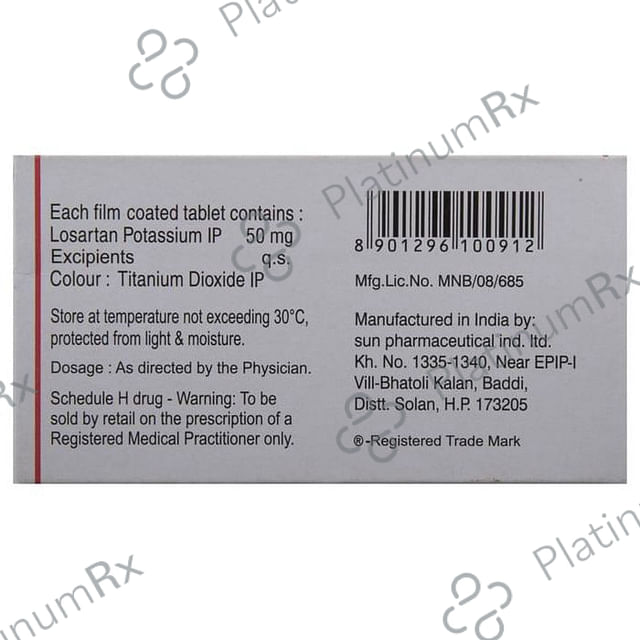 Losartan 50mg Tablet 10s