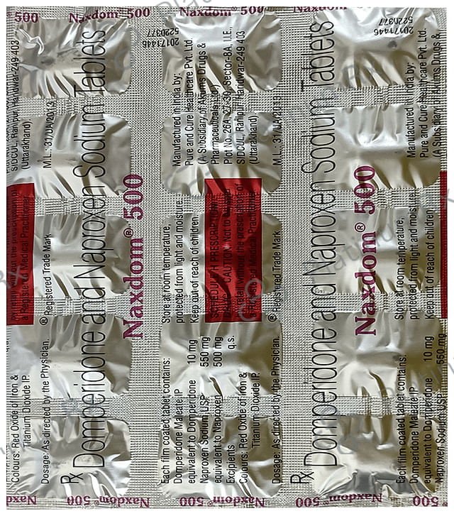Naxdom 500/10mg Tablet 15s