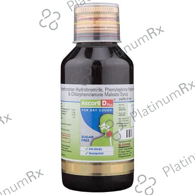 Ascoril D Plus Syrup Sugar Free 100ml