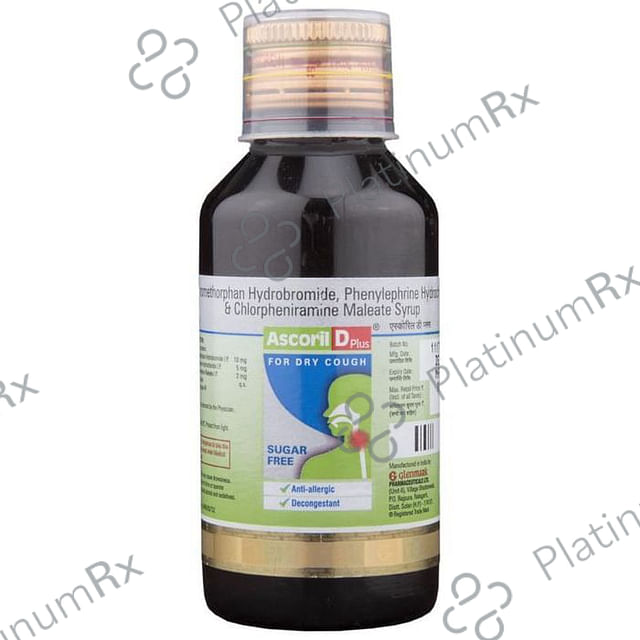 Ascoril D Plus Syrup Sugar Free 100ml