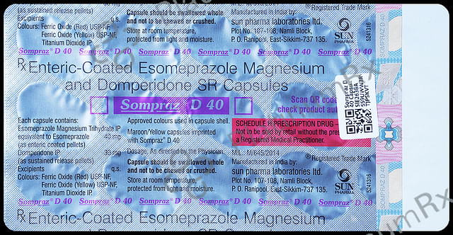 Sompraz D 40/30mg Capsule SR 15s