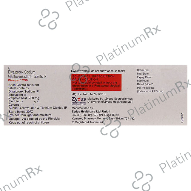 Divalpro 250mg Tablet 10s