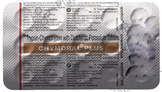 Chymoral Plus 50mg/50000AU Tablet 15s