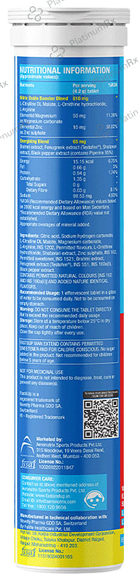 Fast&Up Man Extend with Testofen & Brahmi for Performance - Flavour Fizzy Peach Effervescent Tablet